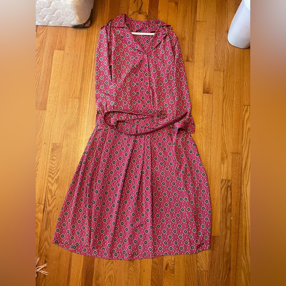 Elegant Pink Patterned Dress